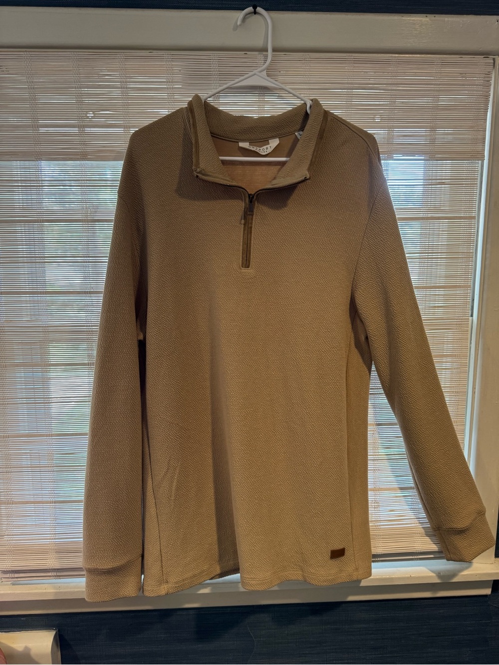 Outpost Quarter-Zip Pullover in Tan